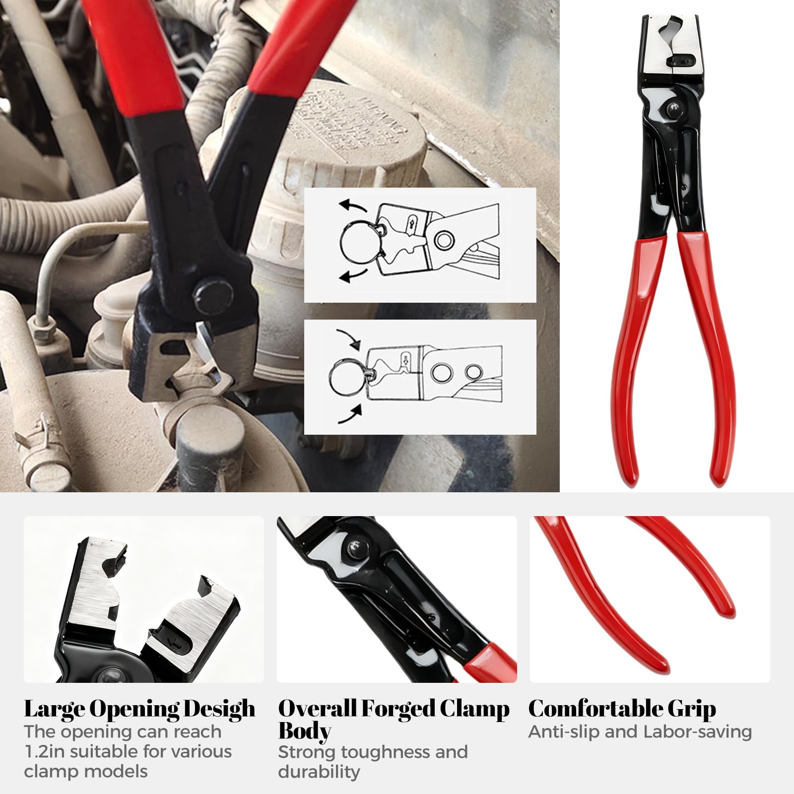 Tzuoen pliers reach connectors in the engine compartment with precision