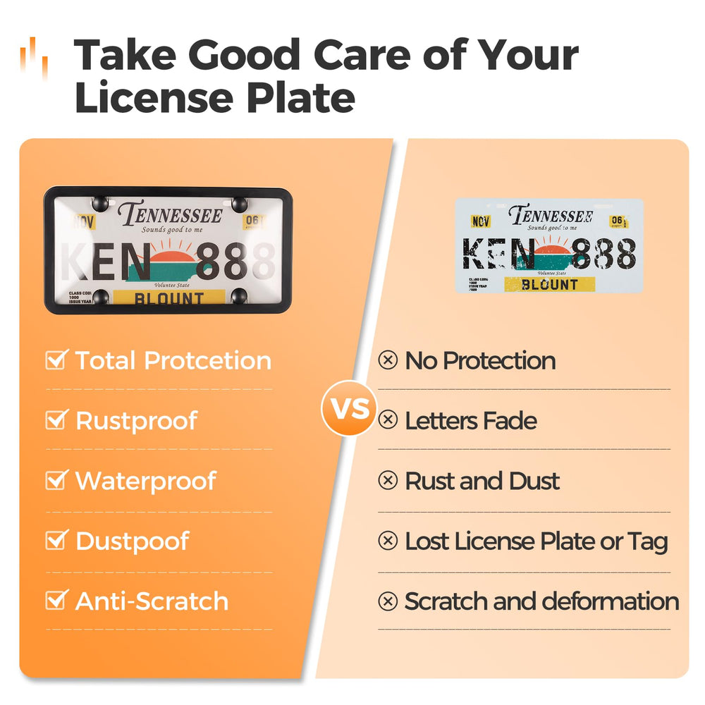Tzuoen universal fit – 12.4 x 6.3 inch plates for standard US plates.