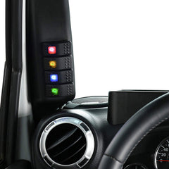 u-Box Jeep Wrangler JK green rocker switch for indicator-style control