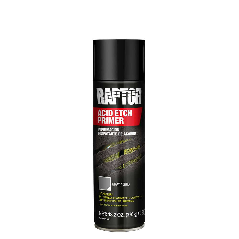 U-POL Raptor acid etch primer aerosol on bare metal delivers superior adhesion.