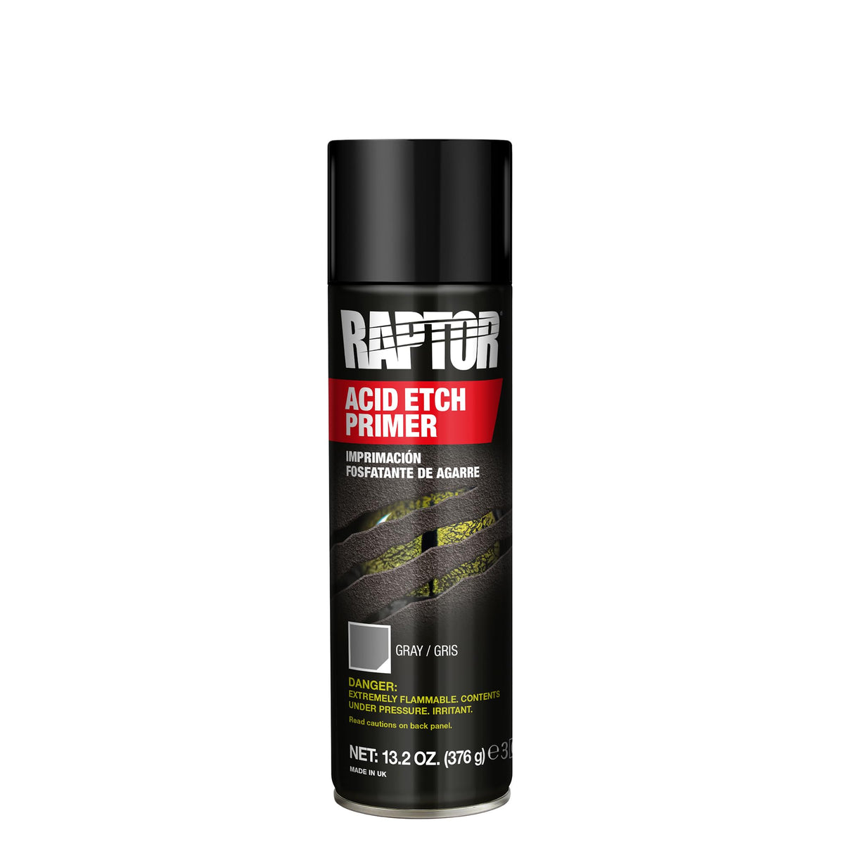 U-POL Raptor acid etch primer aerosol on bare metal delivers superior adhesion.