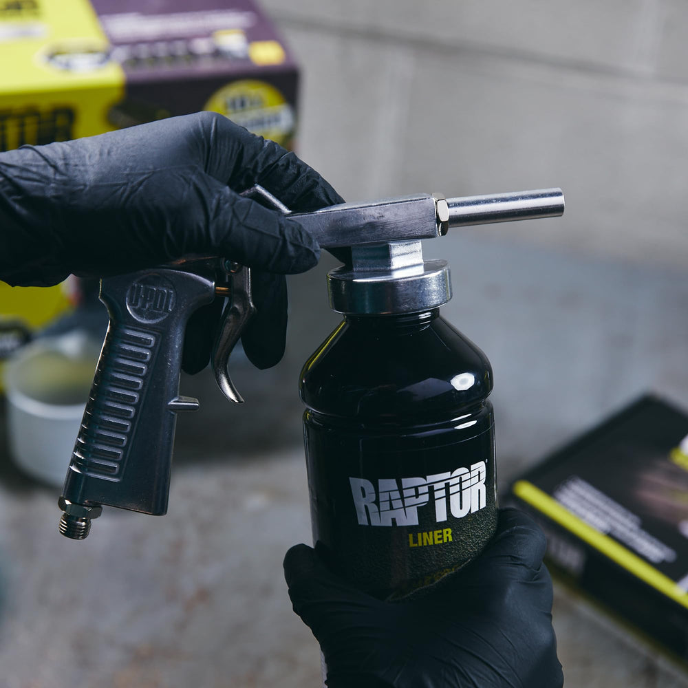 U-POL Raptor hardener bottle enabling proper curing and performance.