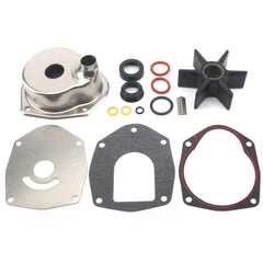 UANOFCN water-pump-face-plate shown with impeller kit for Mercury Marine, supporting quick maintenance.