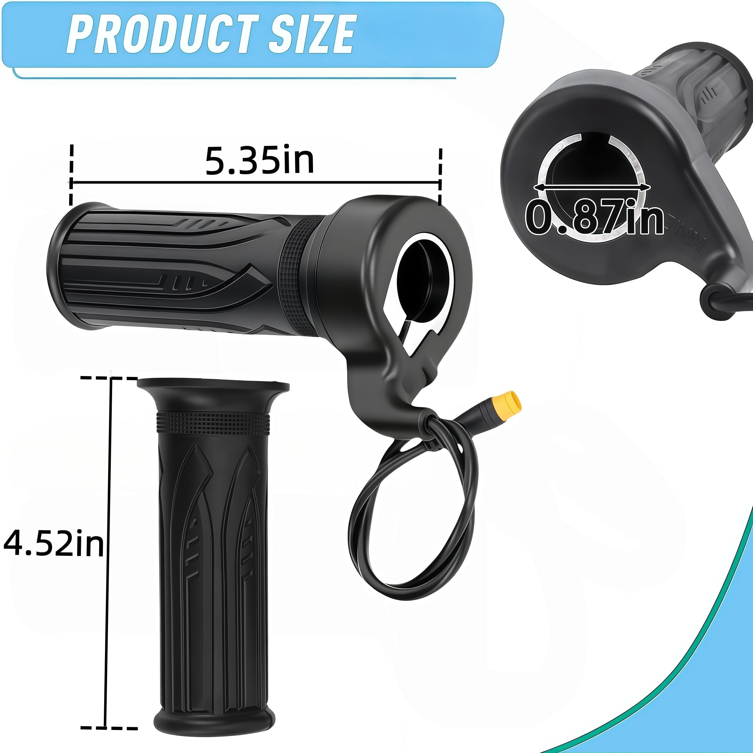 UAOPL 20X Full Twist Throttle Grip palm comfort for extended rides.