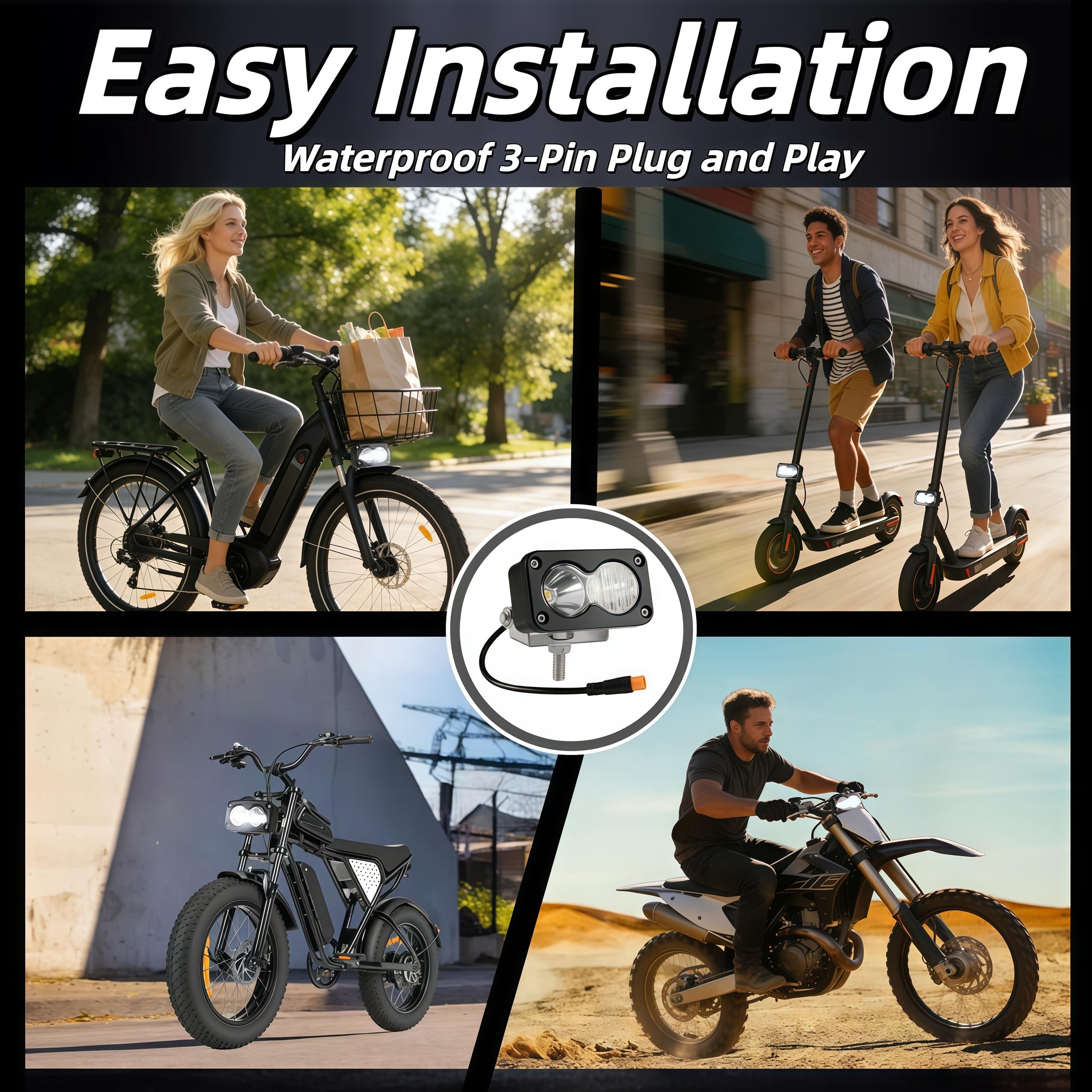 UAOPL mount bracket included for quick, secure on-bike installation.