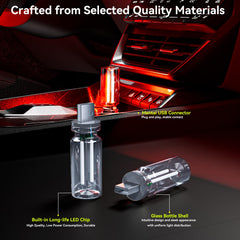 UBAPEV car interior ambient light plugged into vehicle USB port.