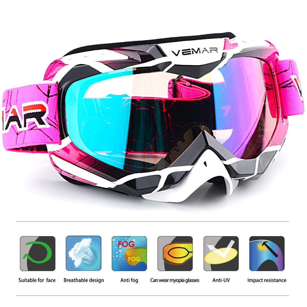 Ubelly motocross goggles side view showing full-coverage frame and adjustable strap.