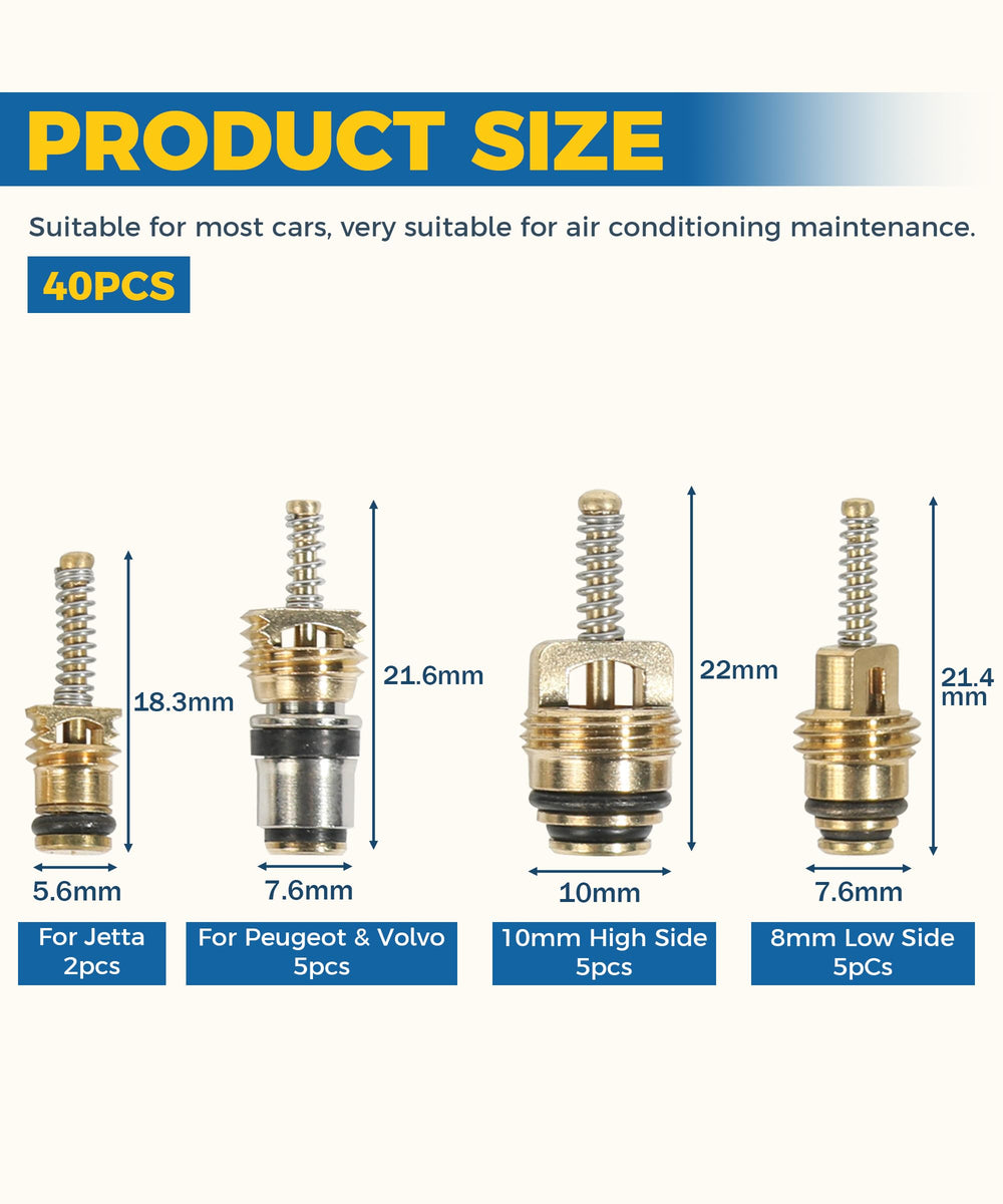 UBOG 39 valve cores ready for rapid automotive AC replacement