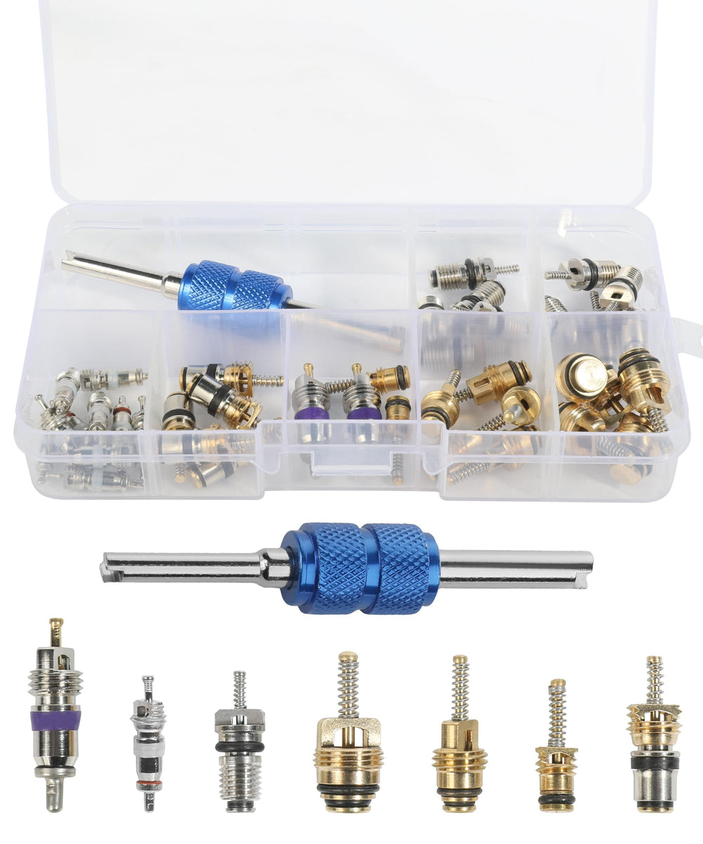 UBOG 40pcs AC Schrader valve kit box for organized storage and easy transport