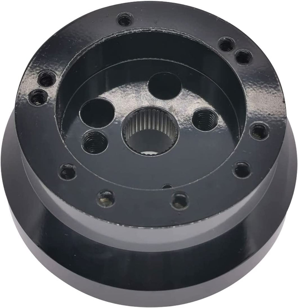 Close-up of bell-shaped wire and plastic sleeve with UcarSoon hub adapter.