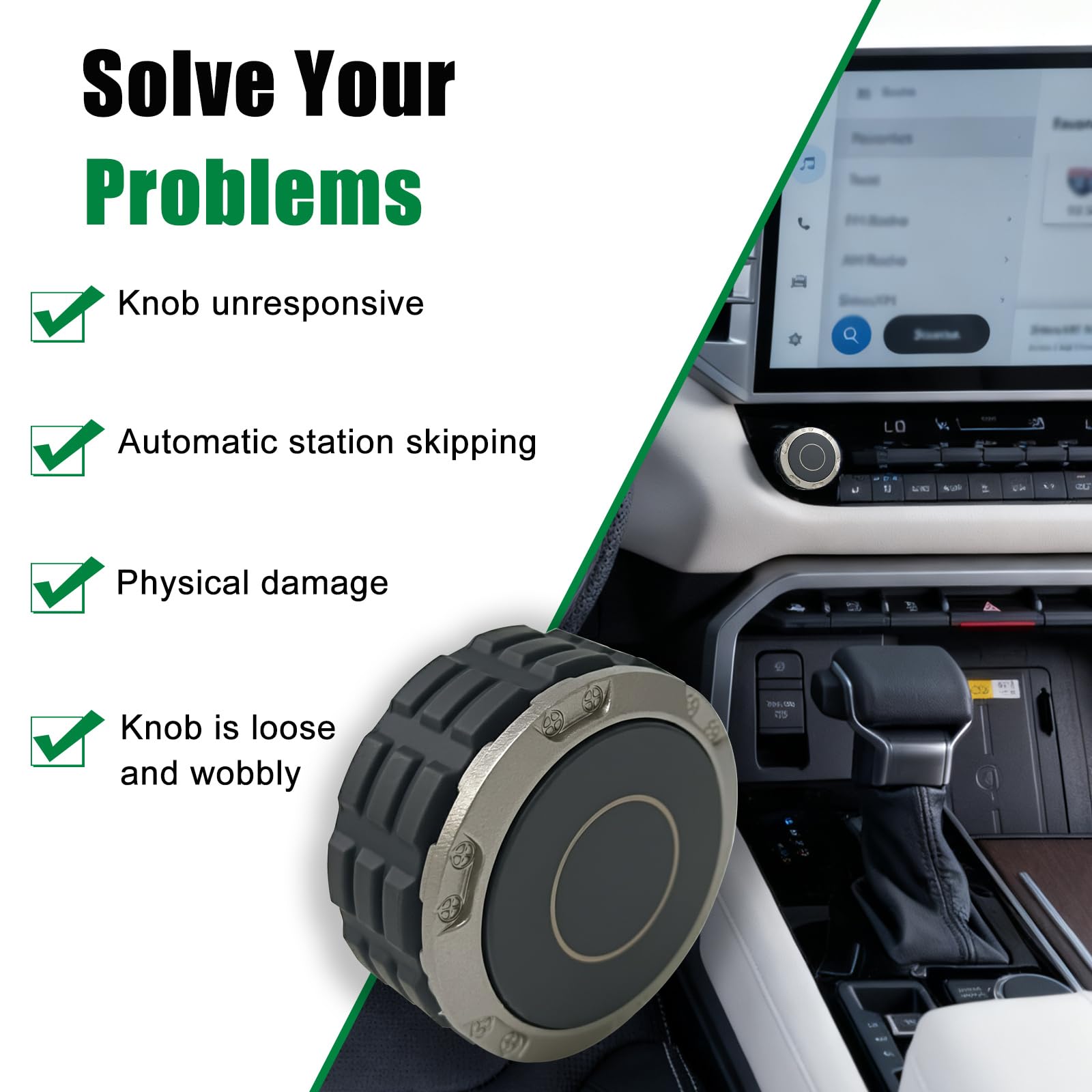 UCELICE volume knob close-up shows textured grip for better control.