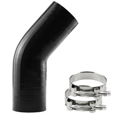 Ucreative 45-degree silicone hose coupler in use with 3in ID for turbo piping connections