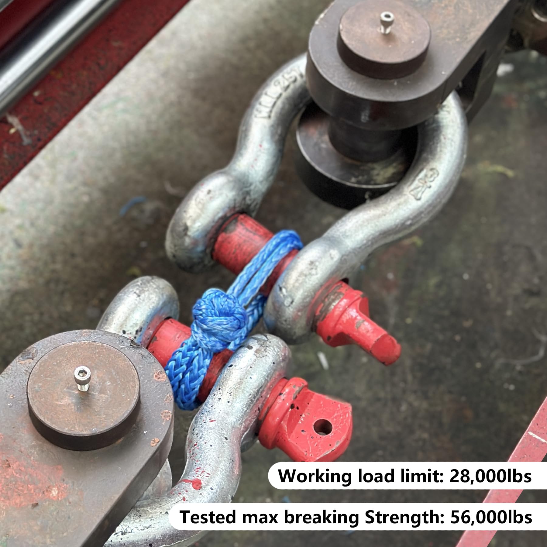 UHMWPE soft shackles reduce damage during winching compared to blocks.