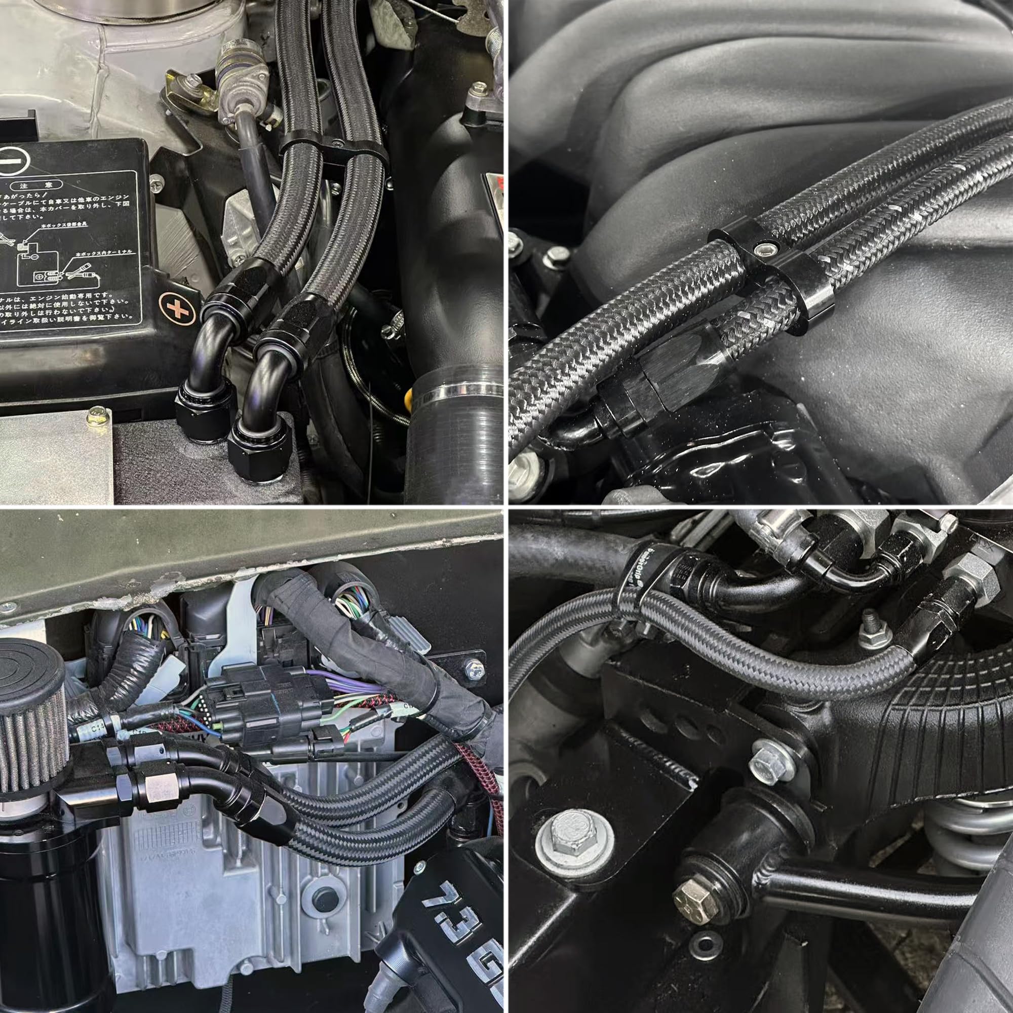 Ucreative hose separator clamp helps keep lines neat and organized under hood.
