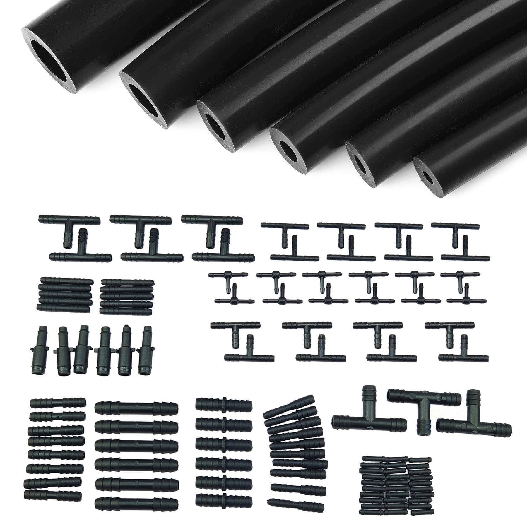 Ucreative silicone vacuum hose kit with six hoses, 5ft each, for versatile automotive connections.