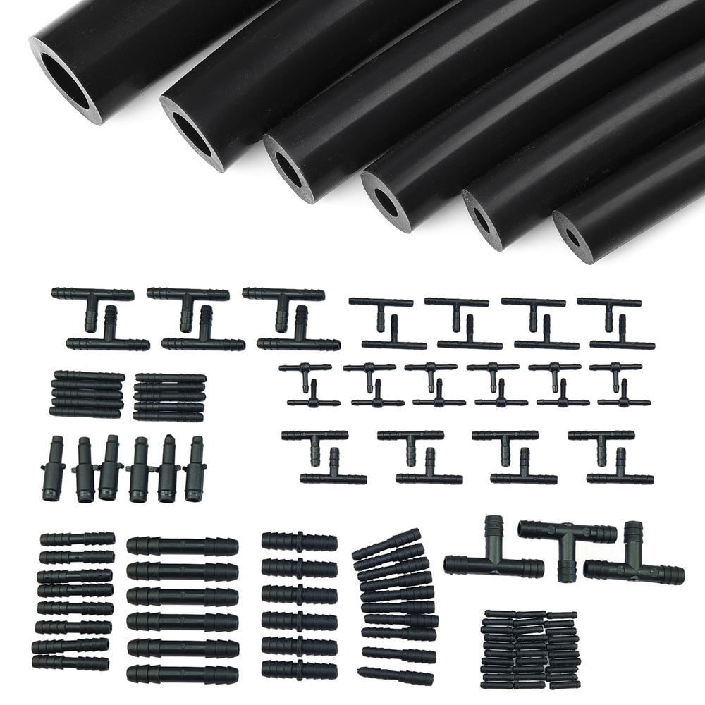 Ucreative silicone vacuum hose kit with six hoses, 5ft each, for versatile automotive connections.