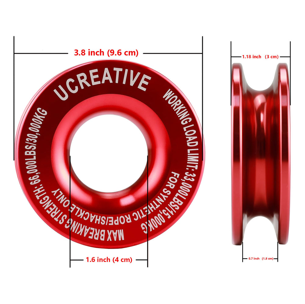 Closeup of Ucreative UHMWPE soft shackle showing high strength
