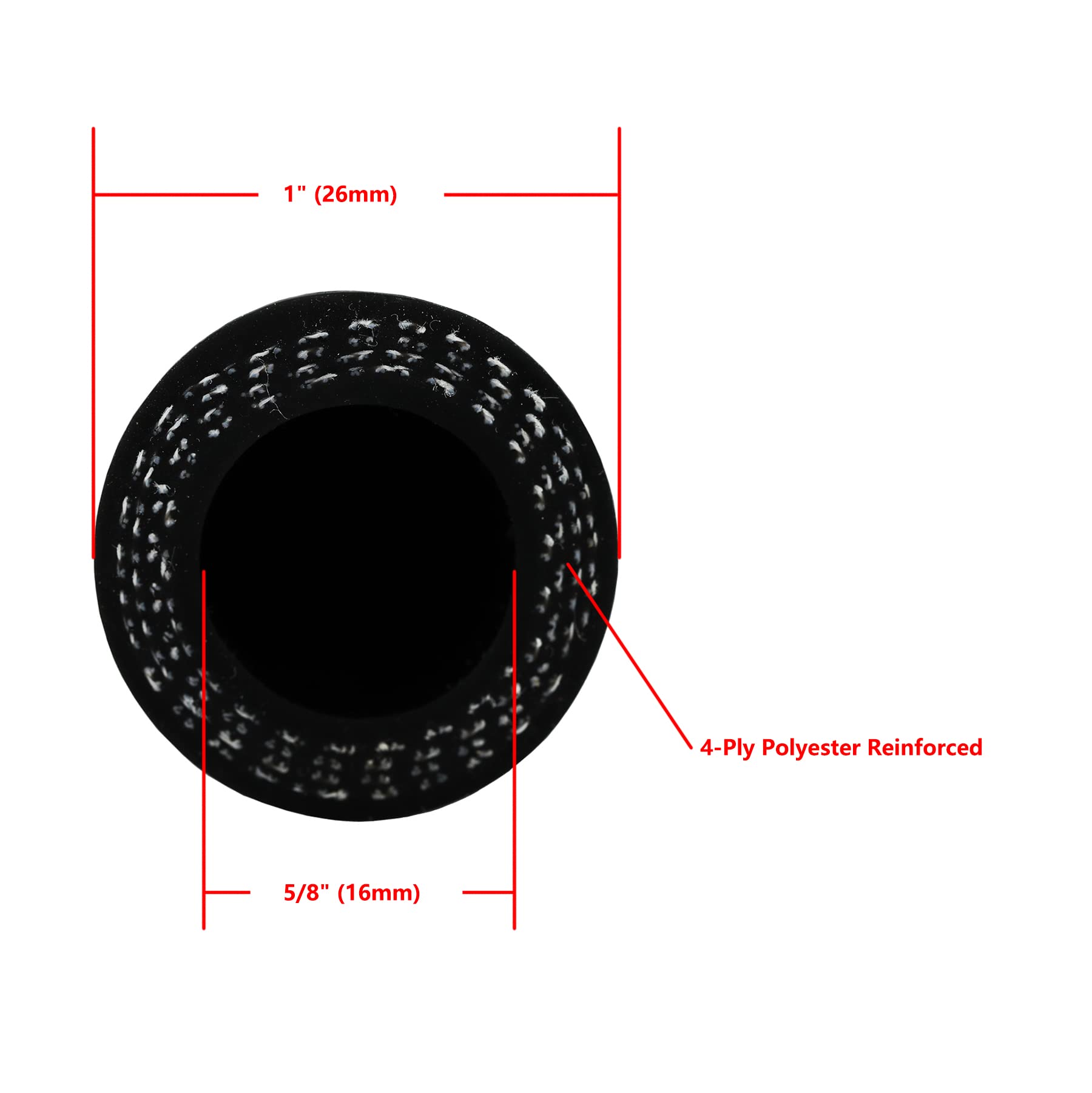 Ucreative vacuum tubing length 3.2ft for easy routing and secure fittings.