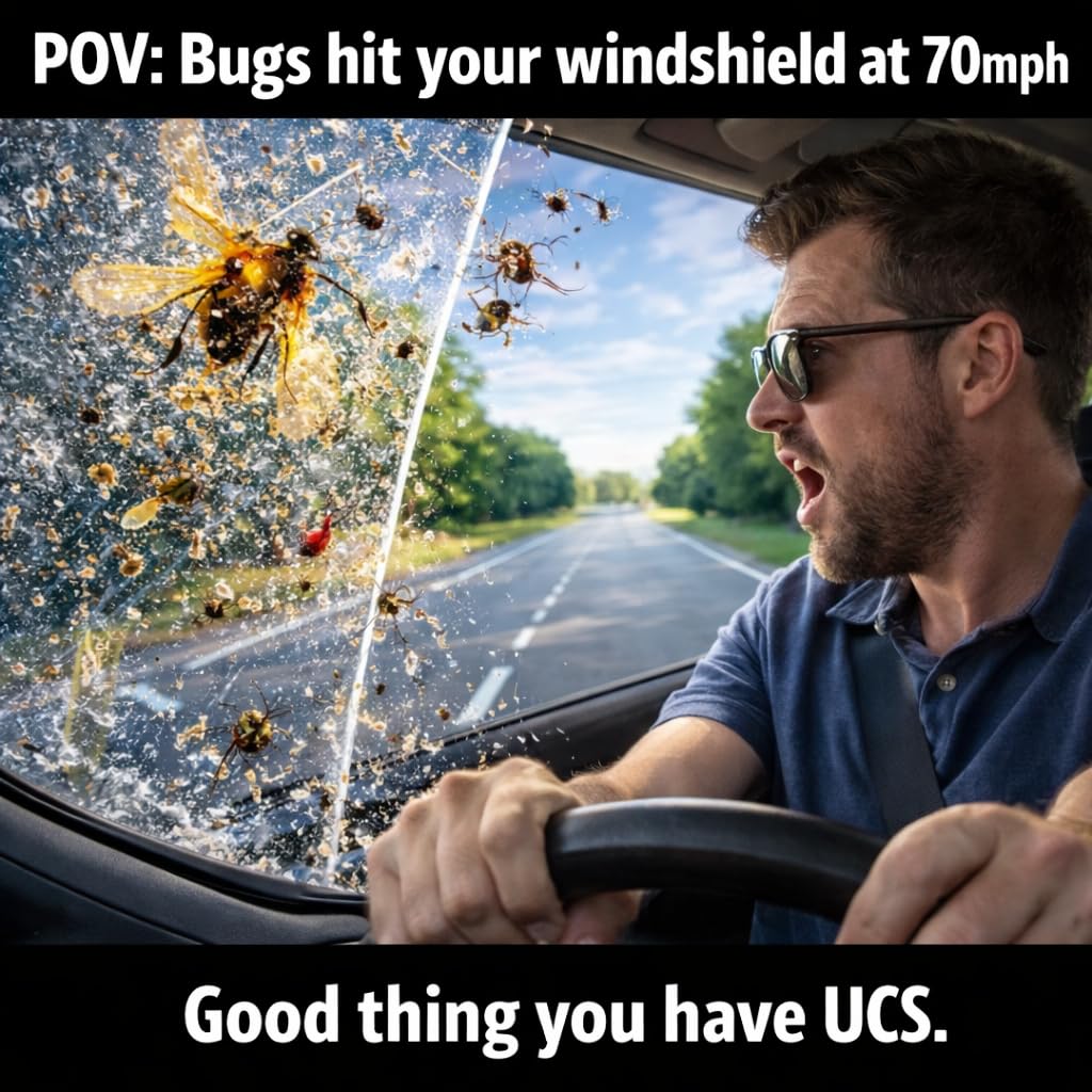 UCS long-lasting refill value image underlines cost-efficient windshield care.