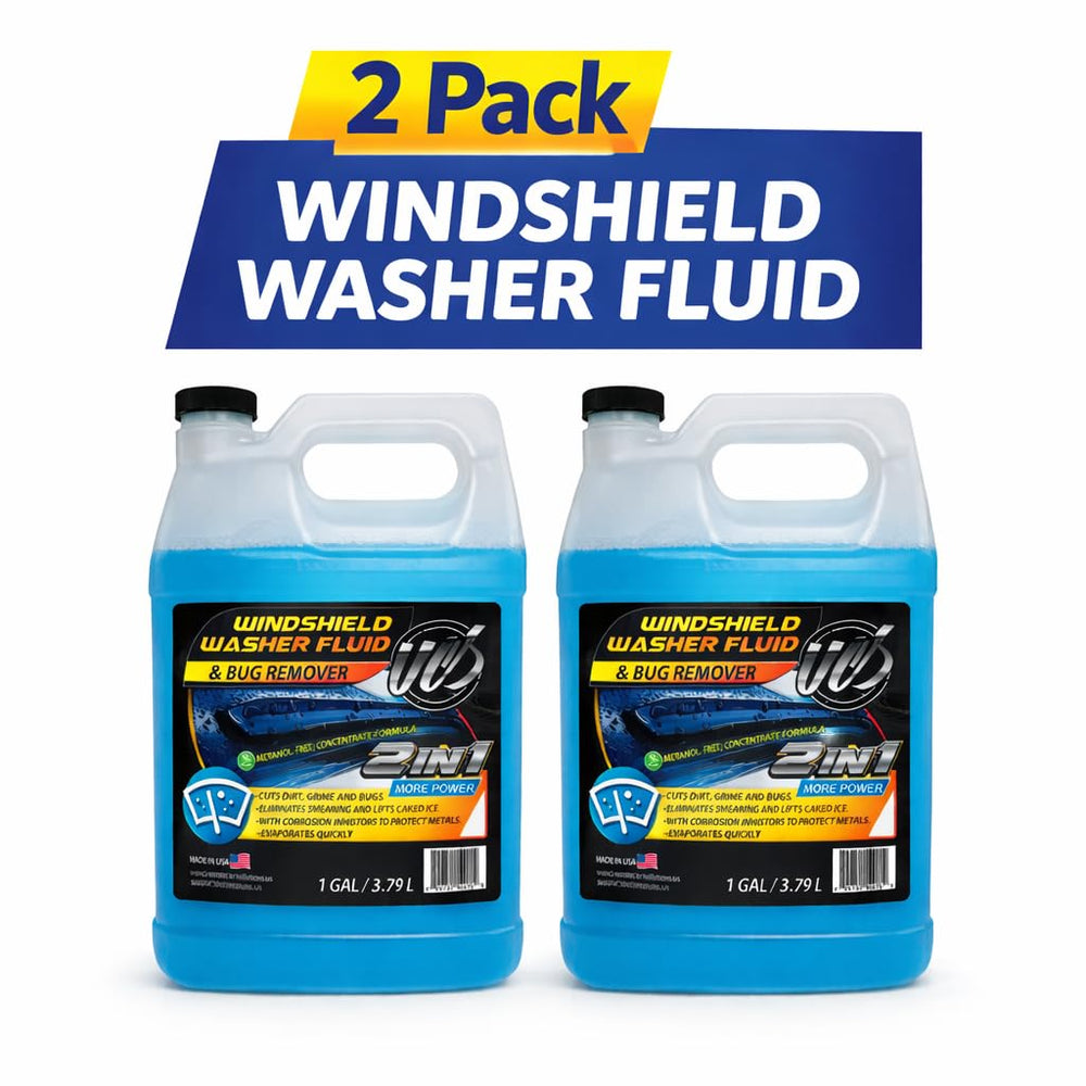 UCS windshield cleaning action on glass shows dirt and bug removal benefits.