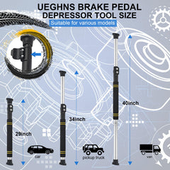 UEGHNS depressor positioned under the seat during a truck brake test to free hands.