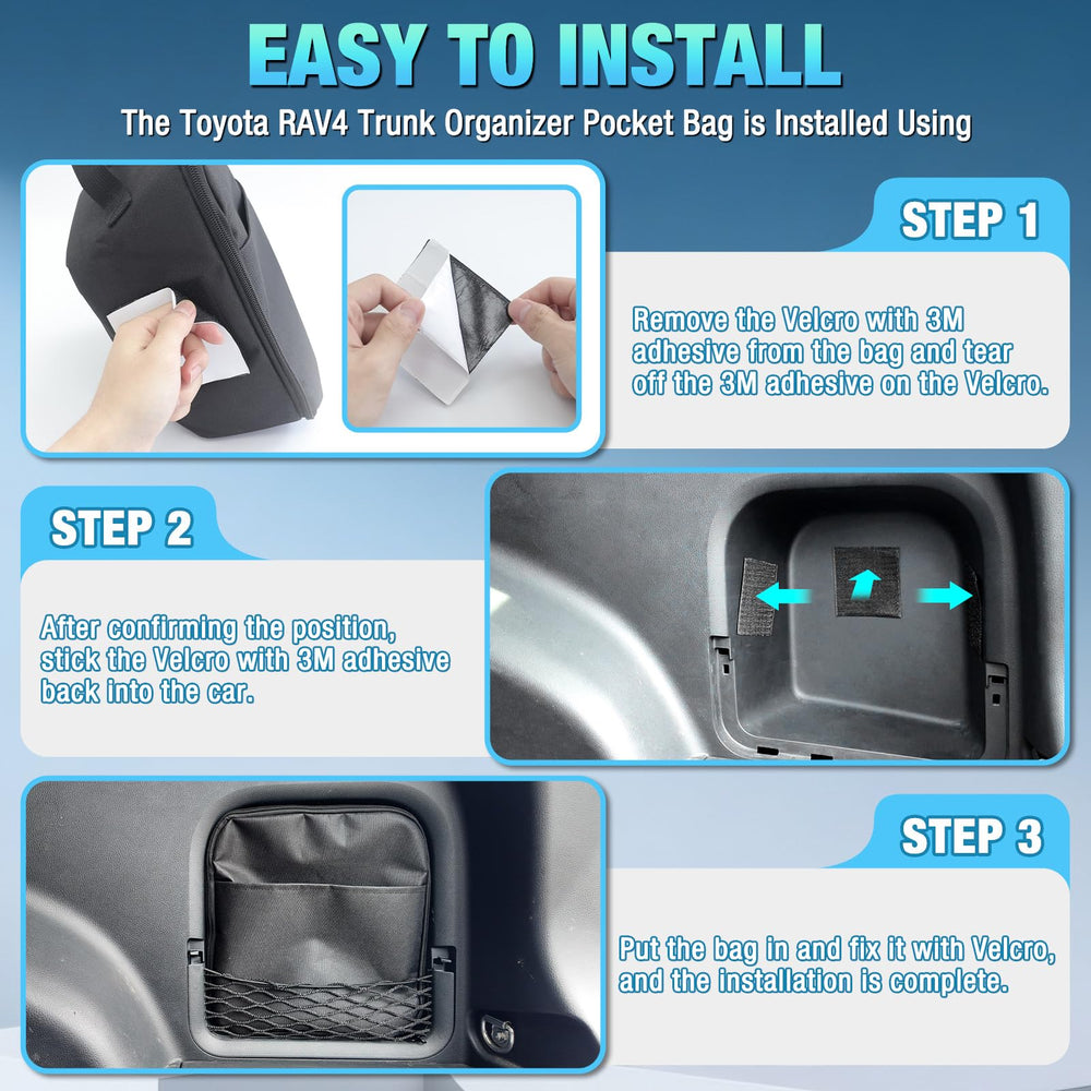 Uemicip RAV4 trunk organizer features a reinforced top handle.