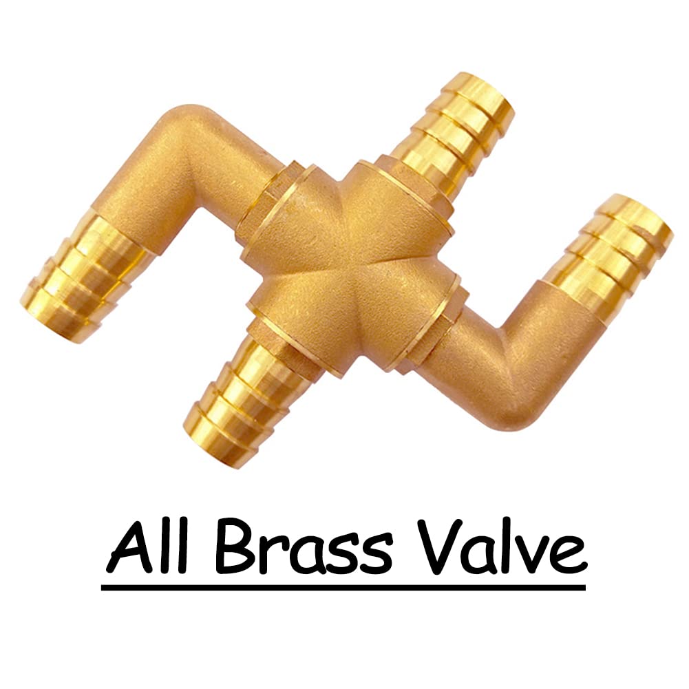 Uenede 16 mm ID hose connections shown on the valve for easy install.