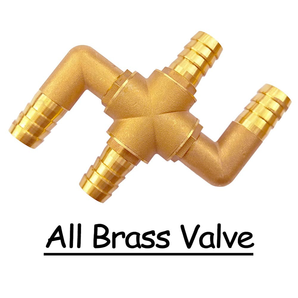 Uenede 16 mm ID hose connections shown on the valve for easy install.
