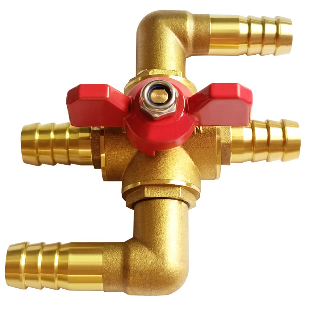 Uenede solid brass 5/8 inch heater valve with hose barb for precise automotive heating control.