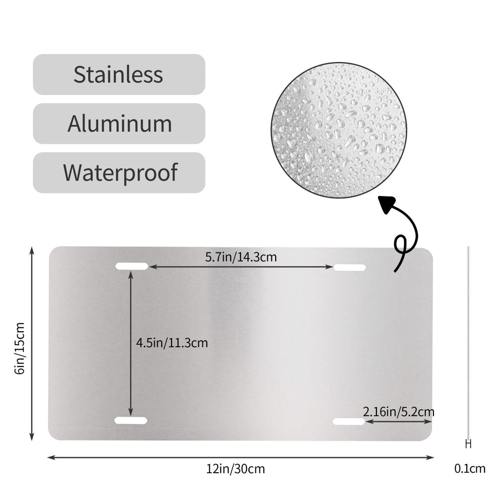 UEQIKI durable aluminum license plate resists weather while keeping a polished look