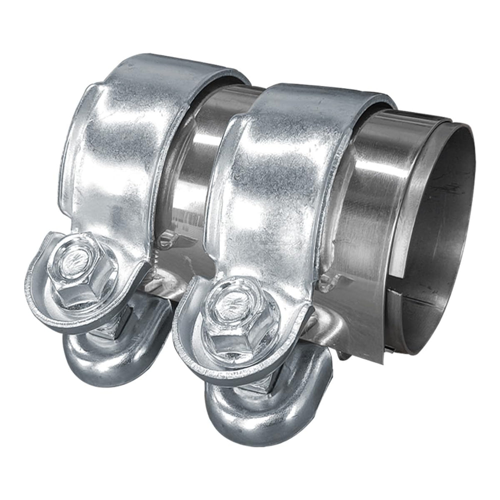UHANBUT exhaust clamp front view highlights durable stainless steel construction for long life.