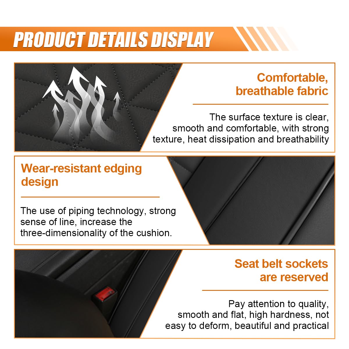 UHANBUT front storage pocket keeps essentials within reach.