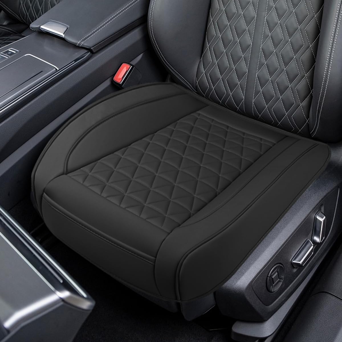 UHANBUT luxury faux leather front seat cover with anti-slip design for secure protection.