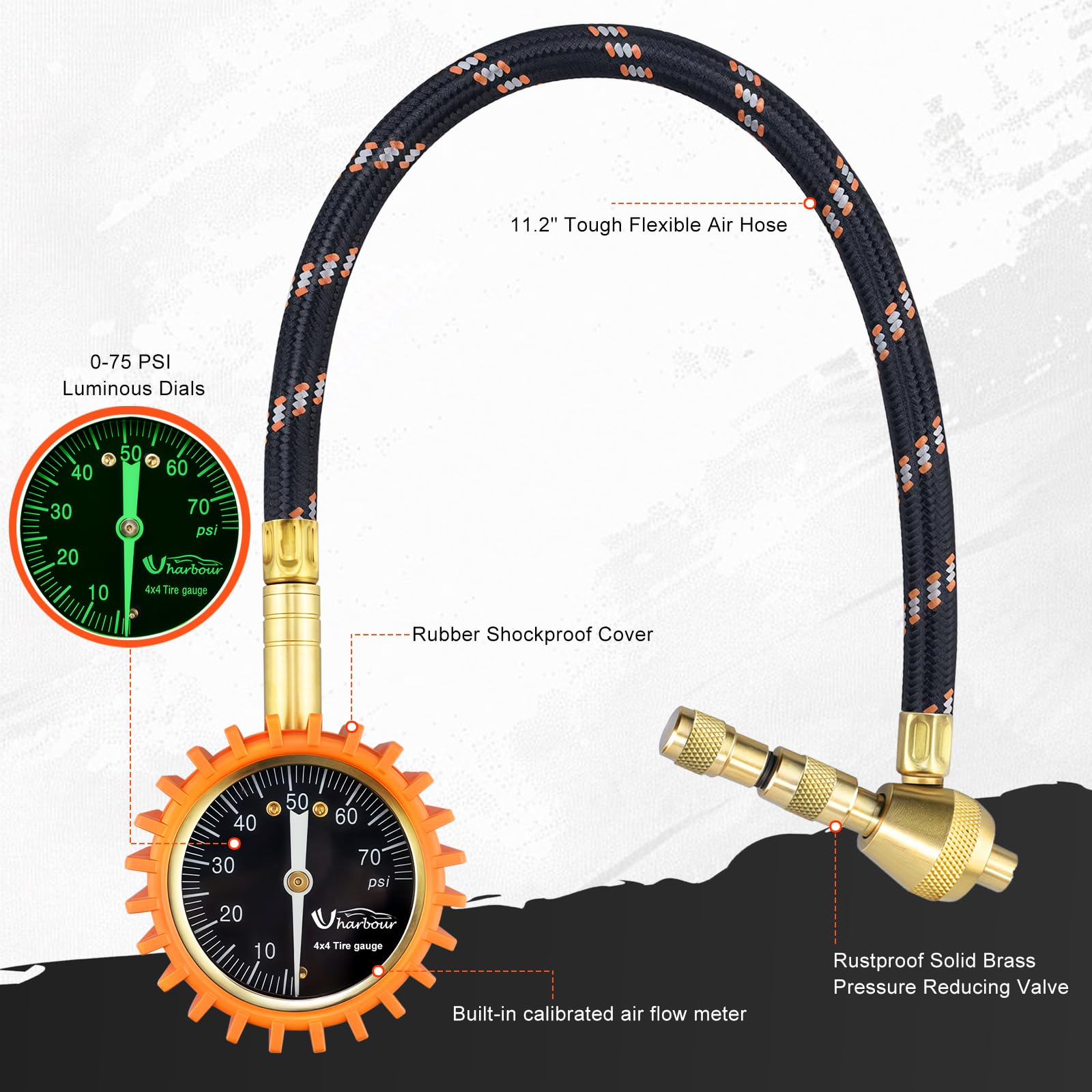 Uharbour glow dial visible in low light for easy readings during night drives