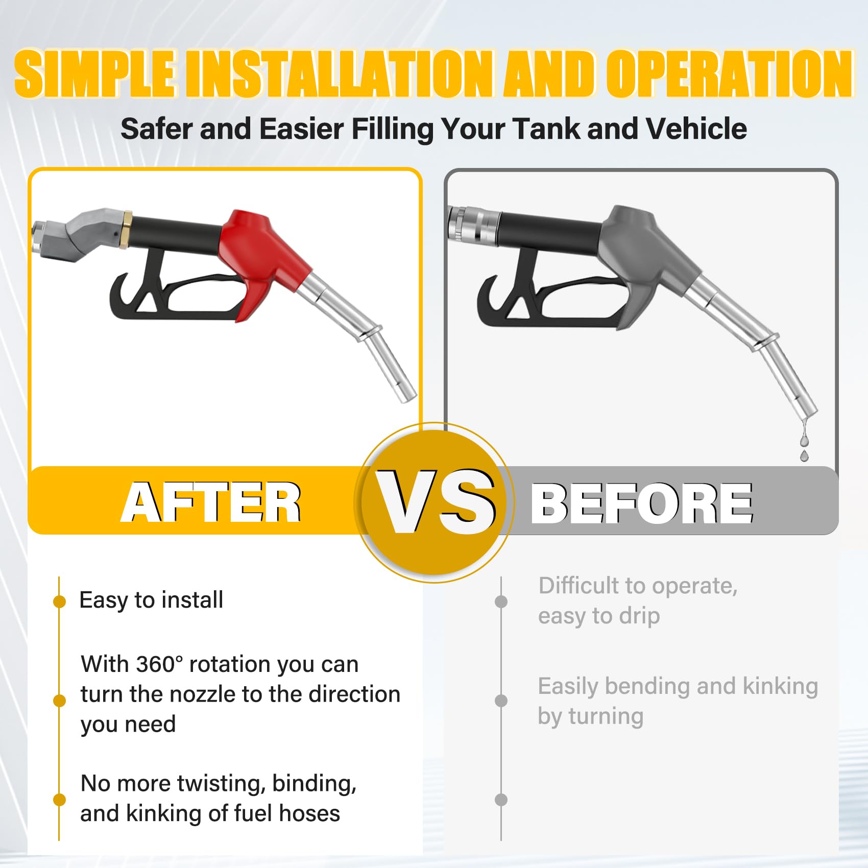 UHEGDRR durable fuel transfer hose fitting for reliable use