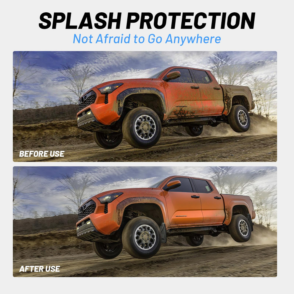 Uilffur mud flap installation kit with no-drill hardware included.