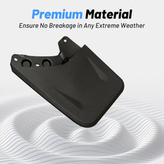 Uilffur Tacoma mud flap rear left reduces splash on tailgate and windows.