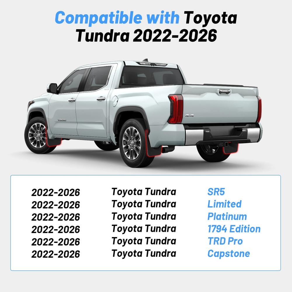 Uilffur Tundra mud flaps rear right prevent debris spray