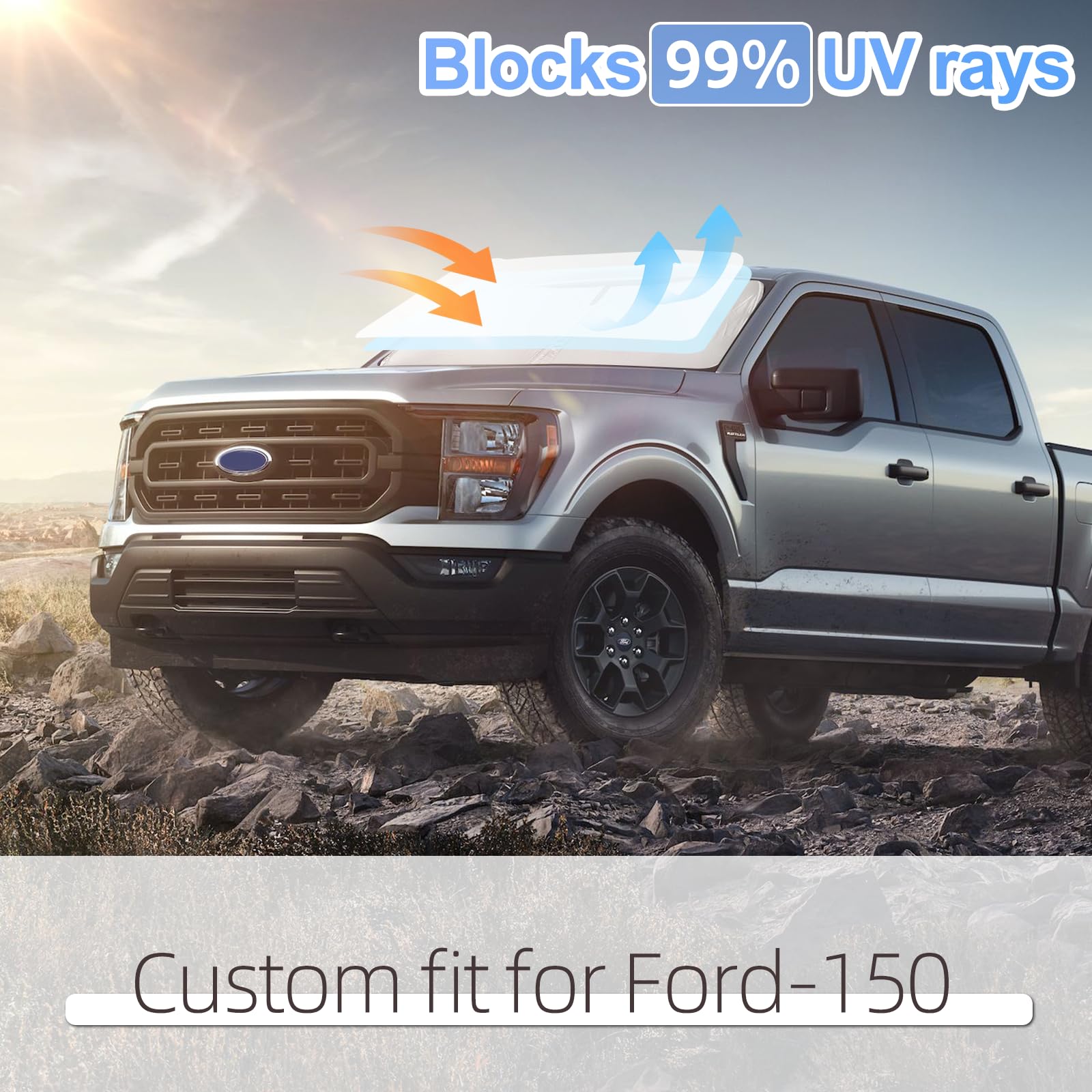 UKTOP sunshade features D-shaped steel ring design for smooth entry.