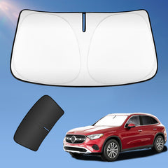UKTOP sunshade for Mercedes GLC windscreen cover with 4-layer UV protection.