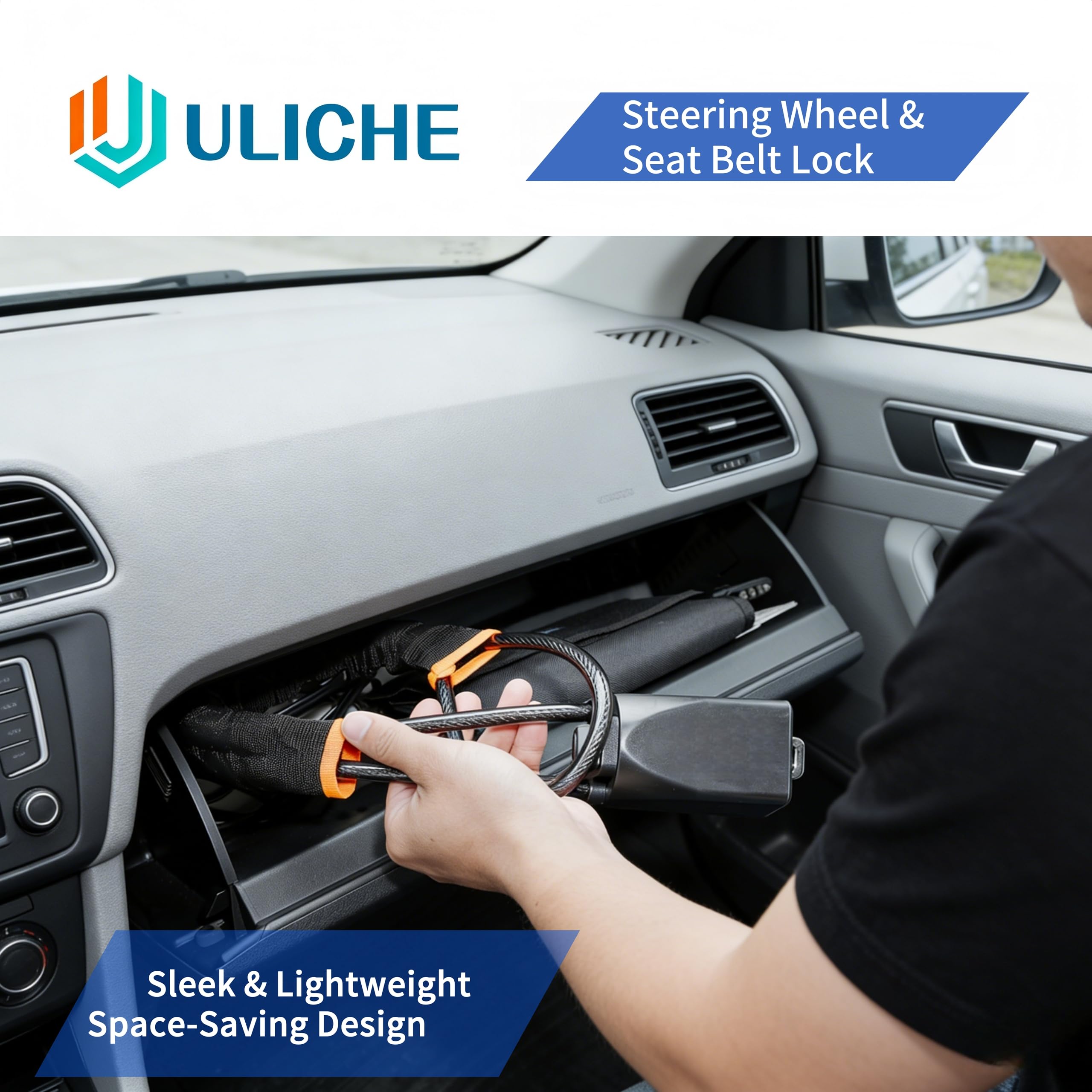Uliche multi-functional security lock with three keys for valuables.