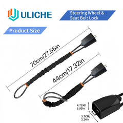 Uliche universal 17-inch adjustable cable ensuring secure fit.