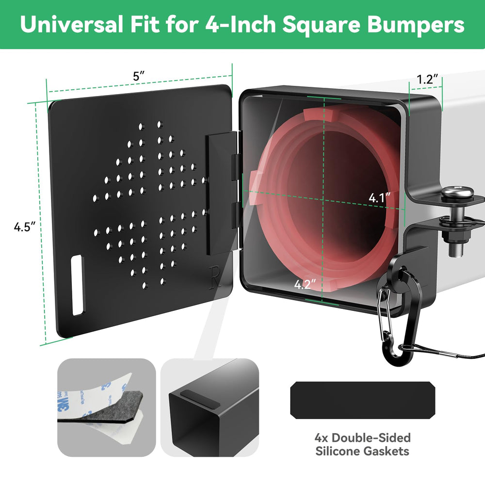 ULITECO aluminum RV bumper end cap right 4-inch square ensures stable mounting