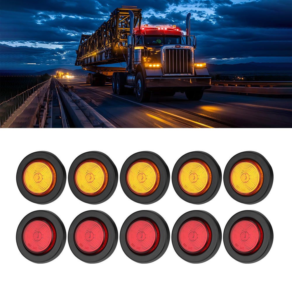 ULITECO amber and red marker lights kit enhances trailer visibility.