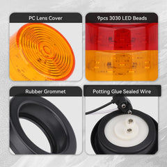 ULITECO rubber grommet trailer light seals against rain and dust.