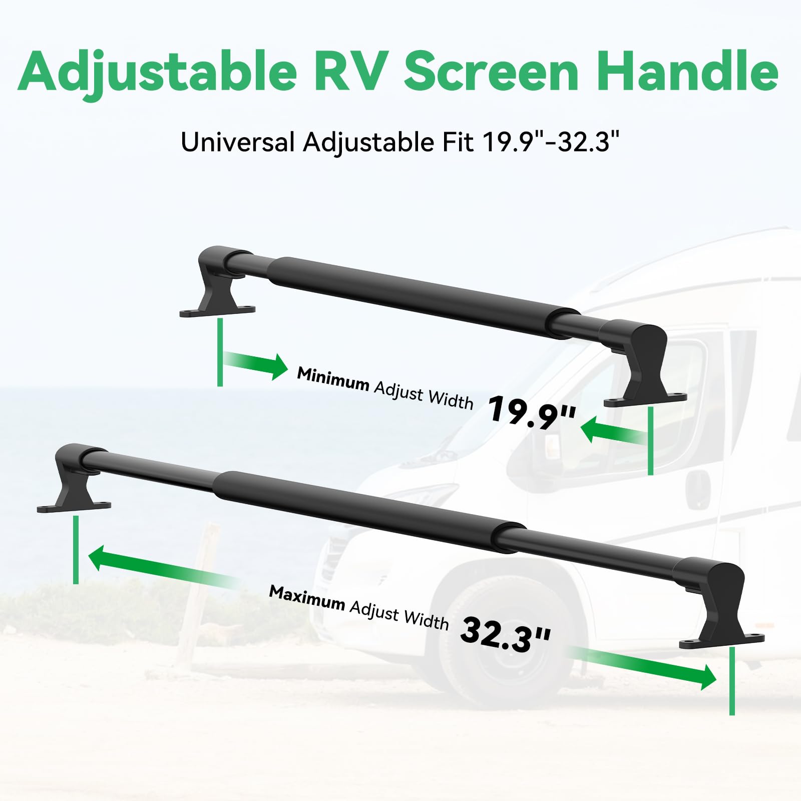 ULITECO adjustable-fit RV crossbar for universal door compatibility and easy setup