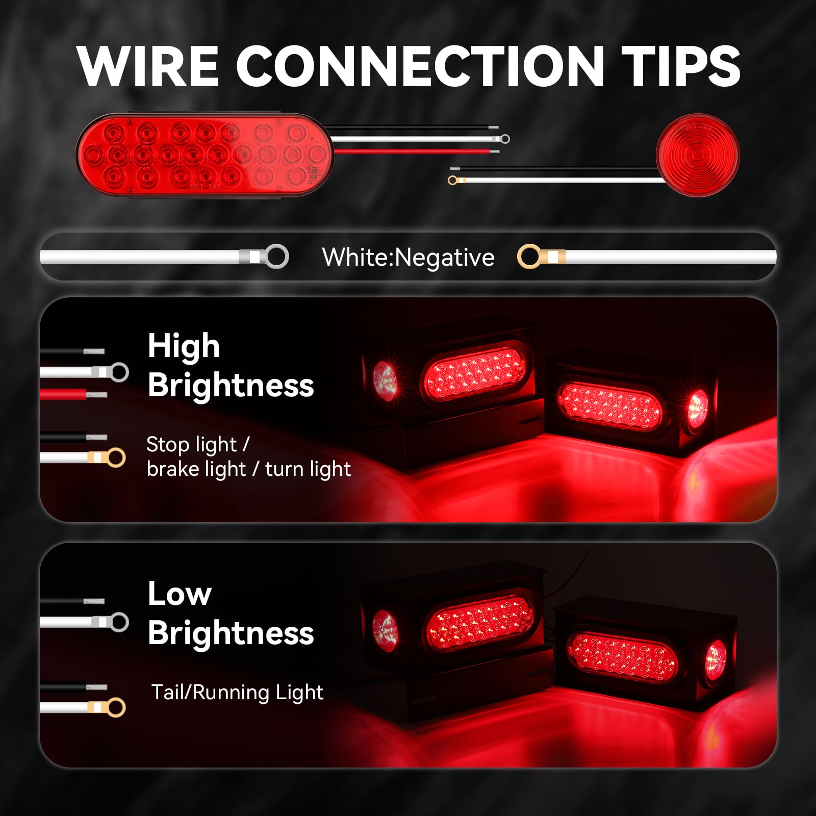 ULITECO 2in red side marker light with 9 LEDs enhances side illumination.