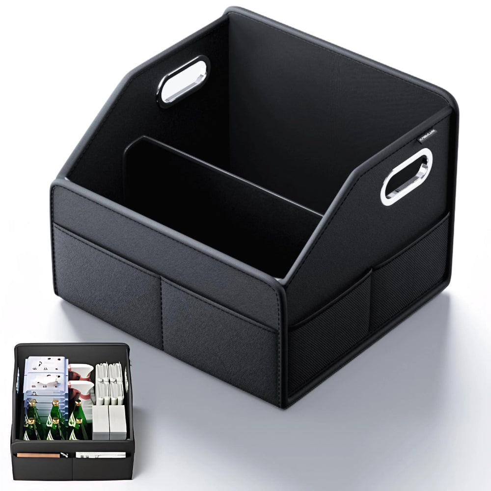 ULPOCMU car storage organizer in trunk keeps essentials organized on the go