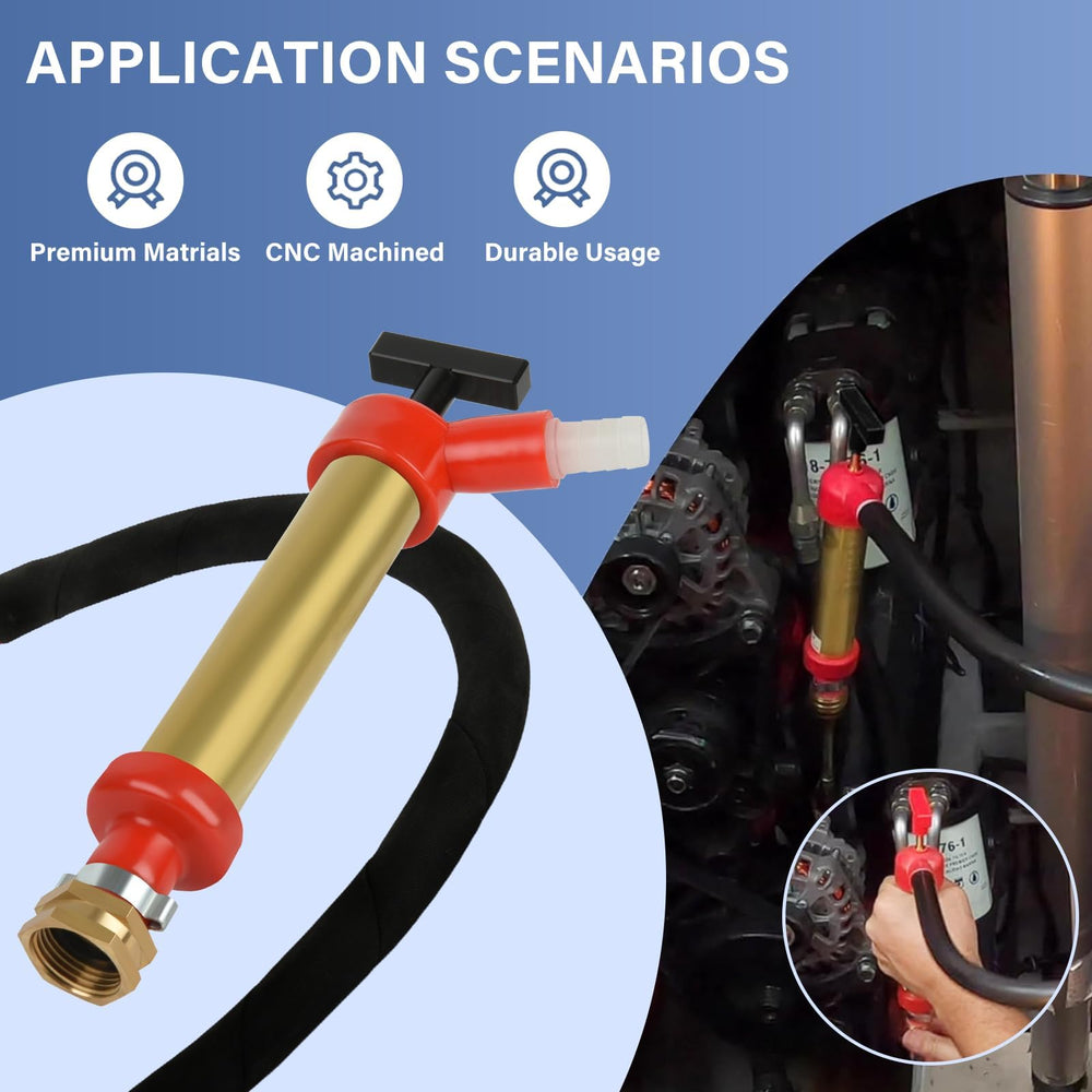 Ulreon 34060-0130 oil drain setup with hose for clean transfers.