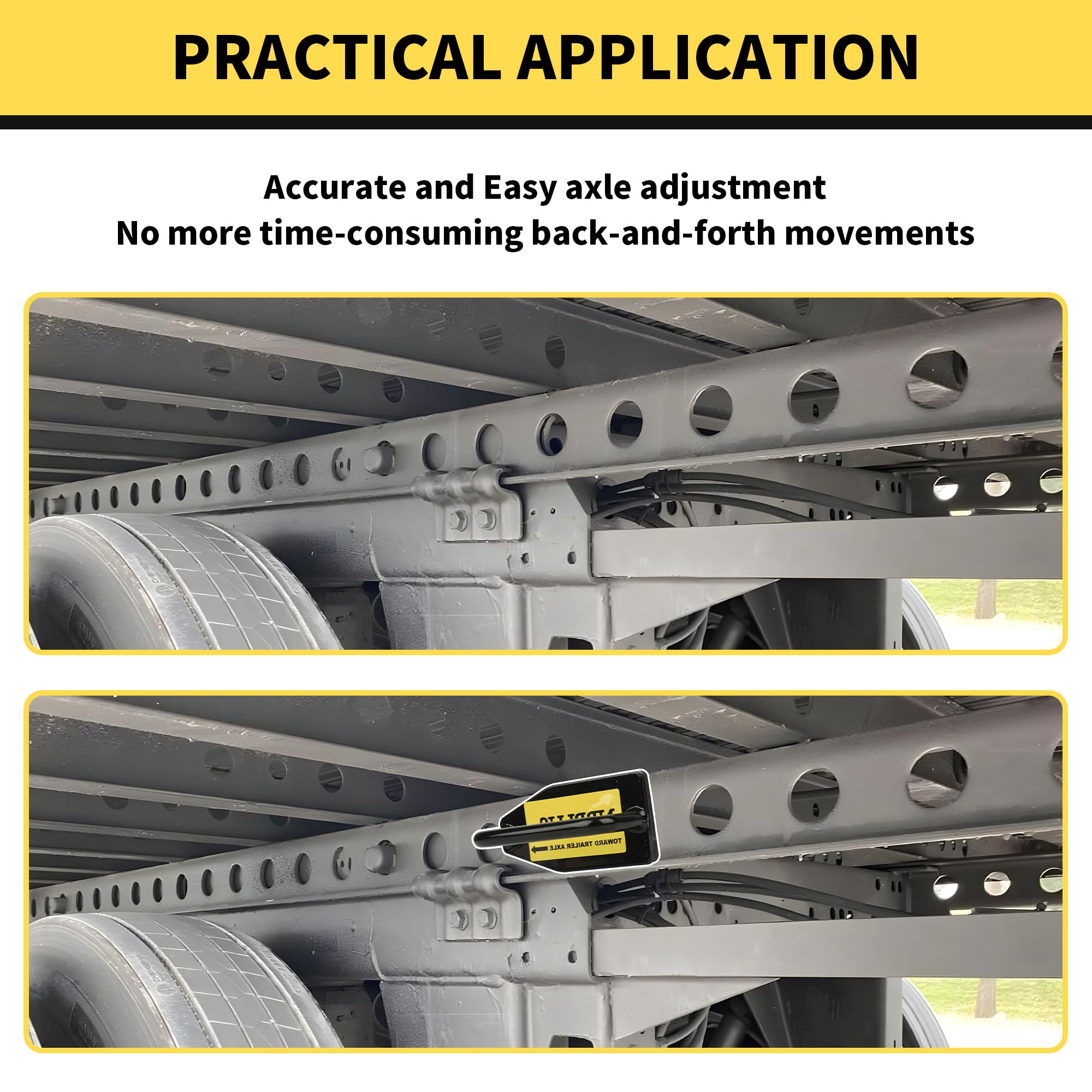 Ulreon heavy-duty tandem slide stopper mounted on a trailer